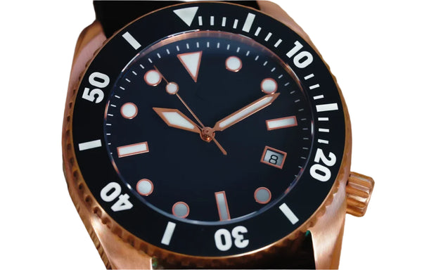 MWC 100ATM Professional Military Diver’s Watch Casing to Create an Automatic 100ATM Water Resistant Professional Bronze Military Divers Watch - Compatible with the Swiss ETA-2824-2 / STP1-11 Etc (Excludes Movement)