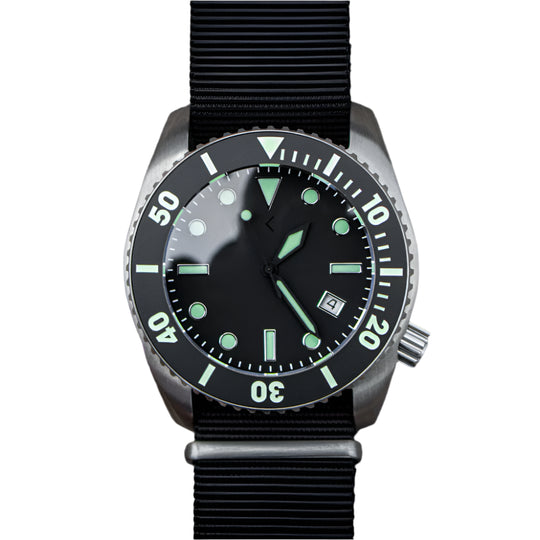DIY Kit to Create an Automatic 100ATM Water Resistant Professional Military Divers Watch - Compatible with the Swiss ETA-2824-2 / STP1-11 Etc (Excludes Movement)