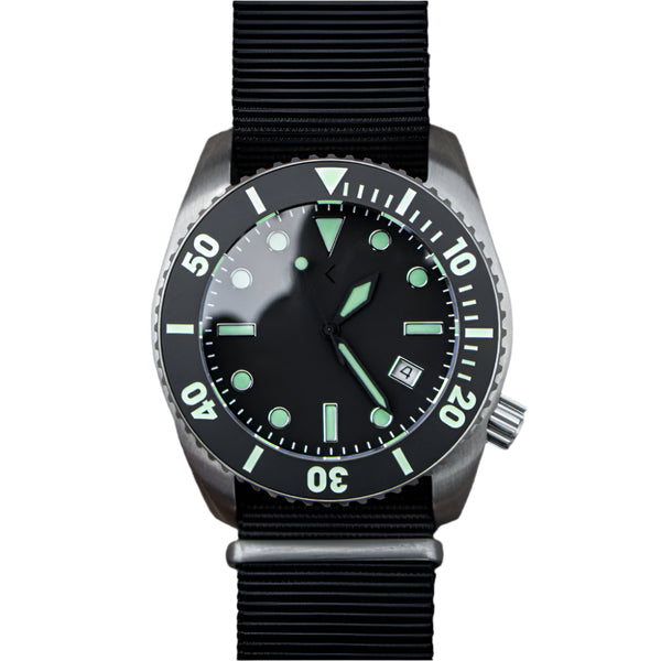 MWC 100ATM Professional Military Diver’s Watch Case to Create an Automatic 100ATM Water Resistant Professional Military Divers Watch - Compatible with the Swiss ETA-2824-2 / STP1-11 Etc (Excludes Movement)