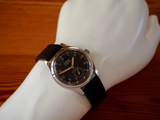 Aeschbach WW2 Pattern Luftwaffe / Reichsluftfahrtministerium (RLM) Pilots Watch with 21 Jewel Automatic Mechanical Movement - Looks Very New But Not Running