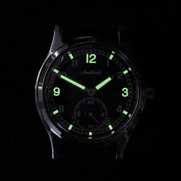 Aeschbach WW2 Pattern Luftwaffe / Reichsluftfahrtministerium (RLM) Pilots Watch with a 17 Jewel Hand Winding Mechanical Movement