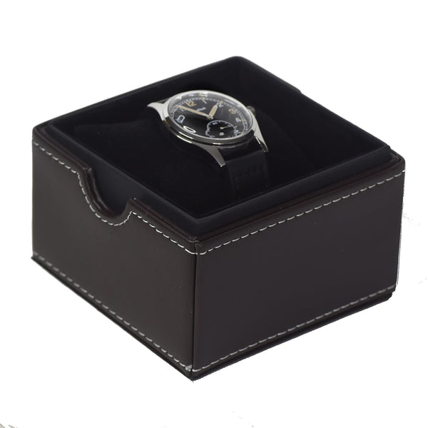 Aeschbach WW2 Pattern German Wehrmacht & Luftwaffe Dienstuhr (Army/Airforce Service Watch) with 24 Jewel Hand Wound Swiss Made Sellita SW216 Movement and Box Sapphire Crystal - Special Introductory Offer