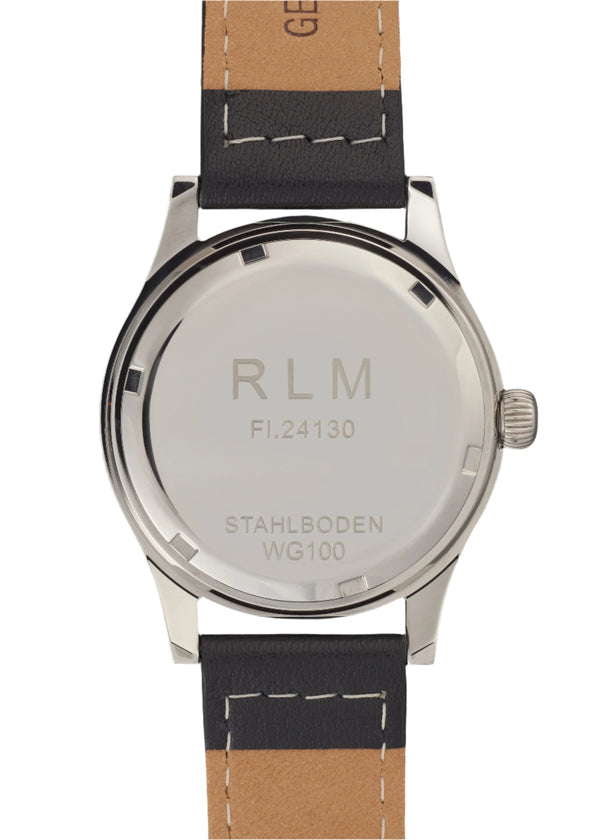 Aeschbach WW2 Pattern Germany Luftwaffe / Reichsluftfahrtministerium (RLM) Pilots Watch with an Automatic Swiss 31 Jewel Sellita SW260 Movement and a Domed Vintage Box Sapphire Crystal