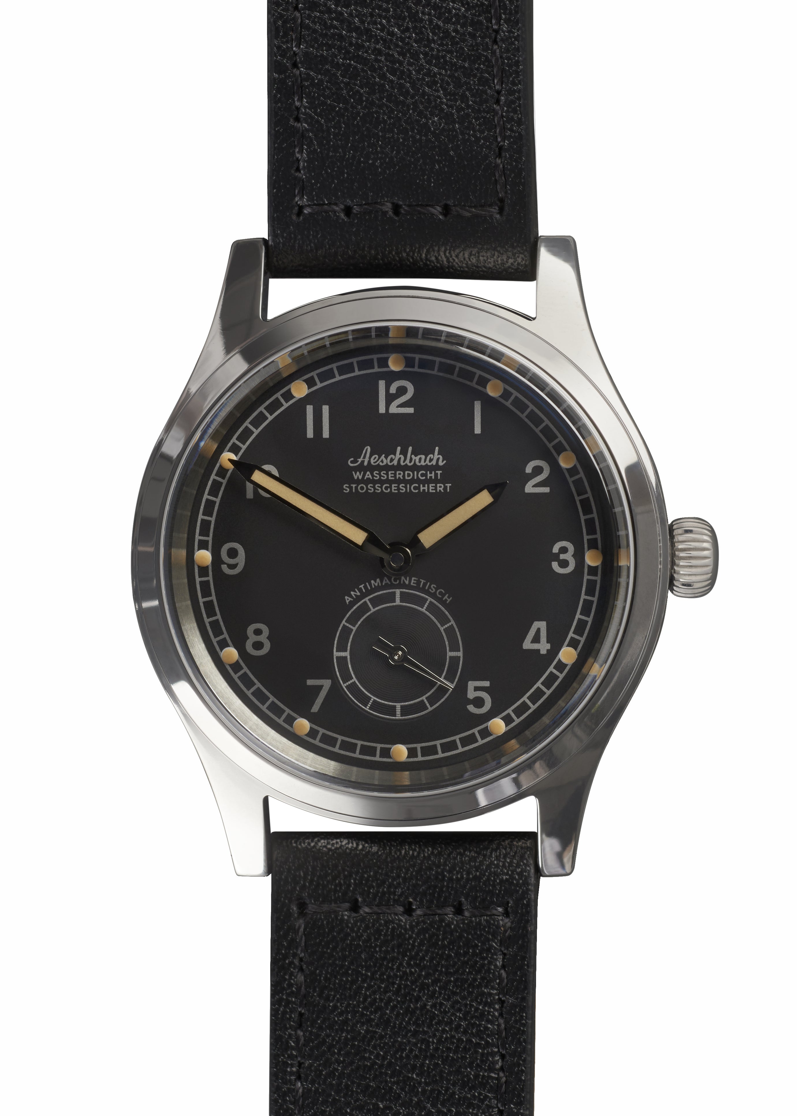 Aeschbach WW2 Pattern Germany Luftwaffe / Reichsluftfahrtministerium (RLM) Pilots Watch with 24 Jewel Swiss Sellita SW216 Hand Winding Movement and Sapphire Crystal - Ex Photographic Watch Reduced