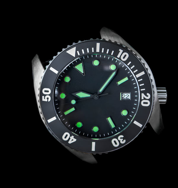 MWC 100ATM Professional Military Diver’s Watch Case to Create an Automatic 100ATM Water Resistant Professional Military Divers Watch - Compatible with the Swiss ETA-2824-2 / STP1-11 Etc (Excludes Movement)