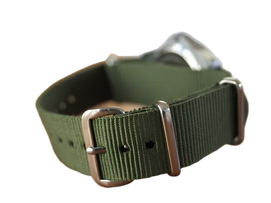 MWC G10 LM Stainless Steel Military Watch (Olive Green Strap) - Ex Display Watch from a Trade Show - Under Half Price!