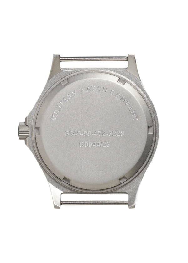 MWC G10 200m/660ft Water resistant Stainless Steel Military Watch with Sapphire Crystal and Date - NATO Stock Number: NSN 6645-99-472-3228D