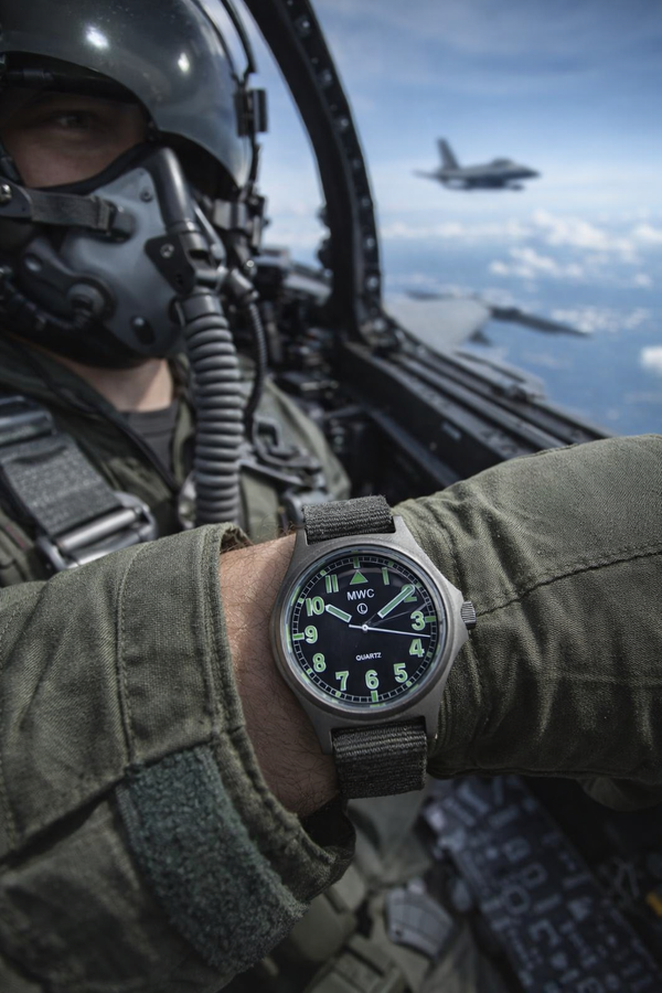 MWC G10 100m / 330ft ft Water resistant Stainless Steel Military Watch with Sapphire Crystal - UK NATO Stock Number: NSN 6645-99-472-3228 - Ex Display Watch from the 2026 US Shot Show in Las Vegas