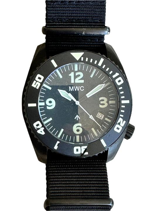 MWC "Depthmaster" 100atm / 3,280ft / 1000m Water Resistant Military Divers Watch in PVD Stainless Steel Case with Helium Valve (Quartz) - Needs Attention