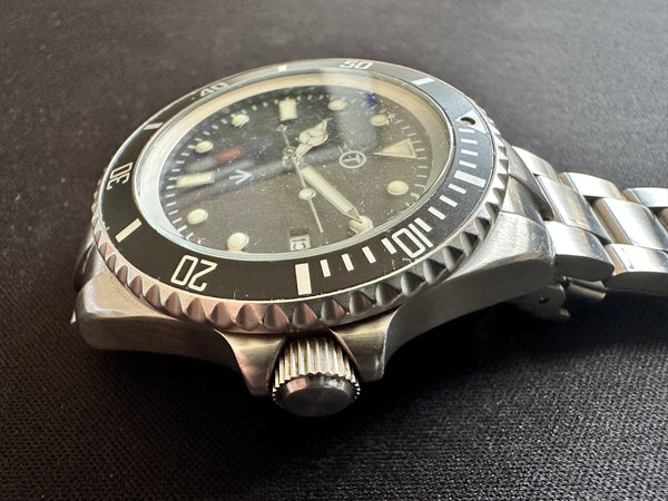 MWC 24 Jewel 300m Automatic Military Divers Watch on a Matching Bracelet - Running