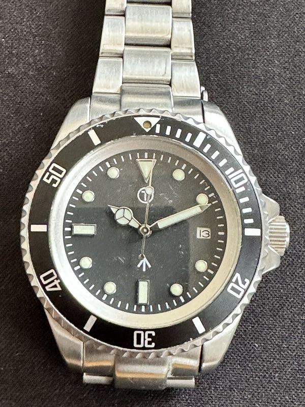 MWC 24 Jewel 300m Automatic Military Divers Watch on a Matching Bracelet - Running