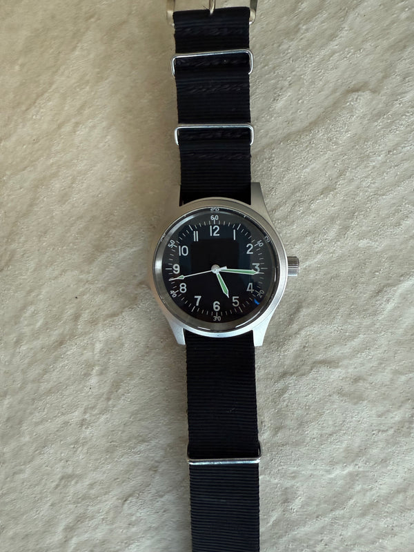 A-11 1940s WWII Pattern Military Watch (Automatic) with Sapphire Crystal: Running Fine but Might Need Regulating