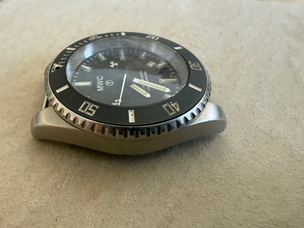 MWC 300m Military Quartz Divers Watch with Tritium GTLS and Sapphire Crystal on a NATO Strap - Missing PIP on Bezel and Not Running