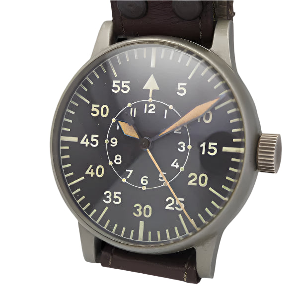 MWC Classic 46mm Limited Edition Bronze XL Luftwaffe Pattern Military Aviators Watch (Retro Dial Version) - Rotor Needs Resetting but Watch Runs Fine