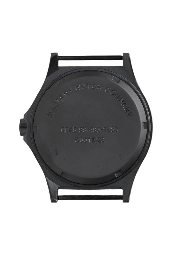 MWC G10 200m/660ft Water resistant Black PVD Steel Military Watch with Sapphire Crystal and Date - NATO Stock Number: NSN 6645-99-493-1283D