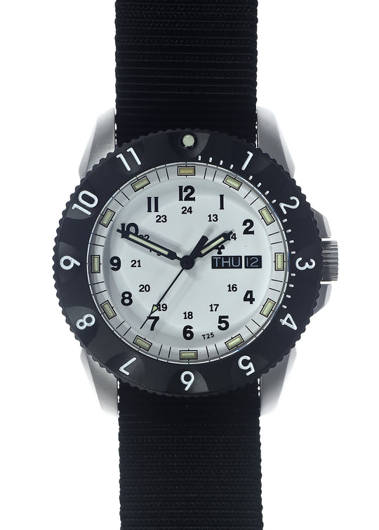 MWC P656 2025 Model Stainless Steel Tactical Series Watch with Day/Date, GTLS Tritium and Sapphire Crystal