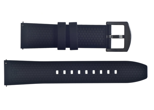 24mm FKM (Patterned) Rubber Strap with Quick Release Feature for Fast and Easy Fitting and Removal