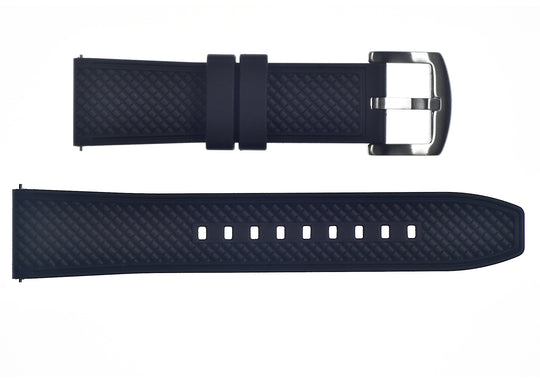 24mm FKM (Patterned) Rubber Strap with Quick Release Feature for Fast and Easy Fitting and Removal