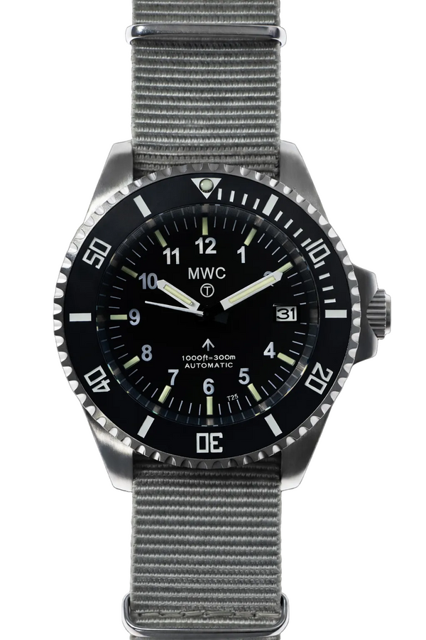 MWC 24 Jewel 300m Automatic Military Divers Watch with Tritium GTLS Illumination and Sapphire Crystal