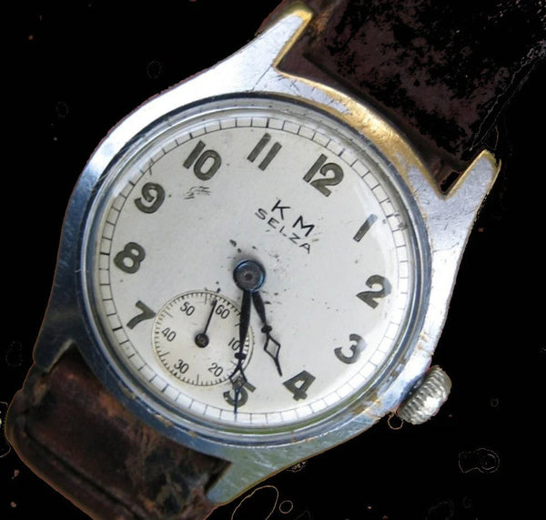 SELZA Kriegsmarine (Germany Navy) WW2 Pattern Watch with 21 Jewel Automatic Mechanical Movement - Not Running but Almost New