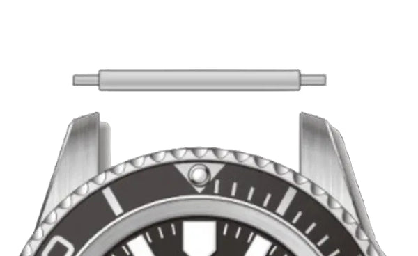 10 x 18mm or 20mm Watch Pins Designed to Create the Appearance of a Military Watch with Fixed Solid Bars