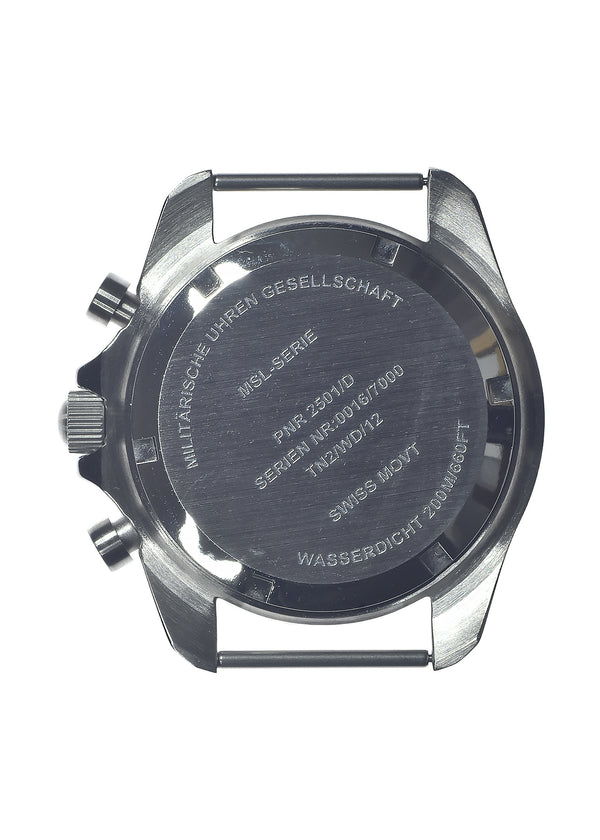 MWC NATO Pattern Stainless Steel Military Pilots Chronograph with Sapphire Crystal and Swiss Ronda Movement - 12 Hour GMT Bezel