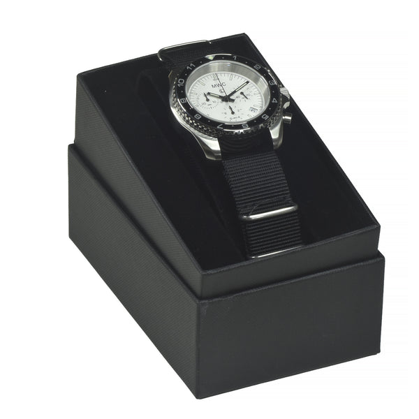 MWC NATO Pattern Stainless Steel Military Pilots Chronograph with Sapphire Crystal and Swiss Ronda Movement - 12 Hour GMT Bezel