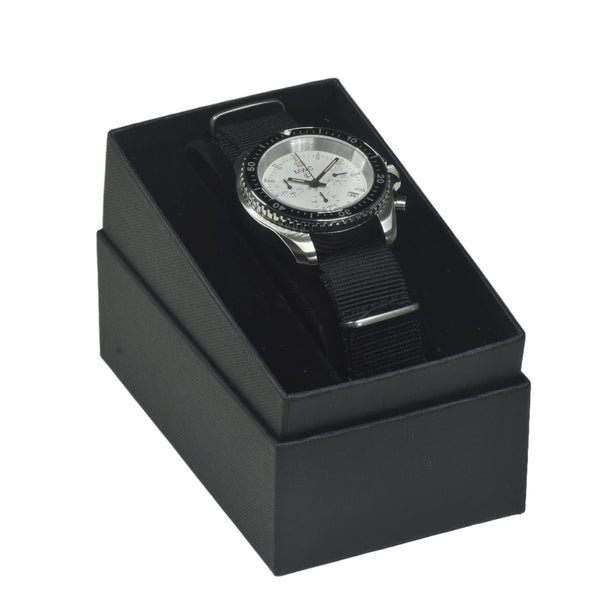 MWC NATO Pattern Stainless Steel Military Pilots Chronograph with Sapphire Crystal and Swiss Ronda Movement