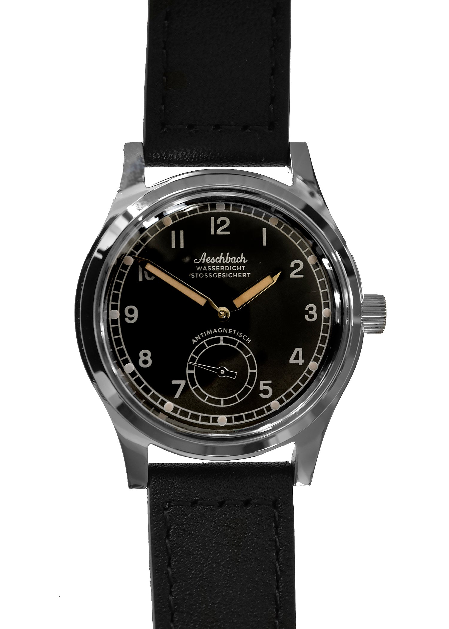 Aeschbach WW2 Pattern Luftwaffe / Reichsluftfahrtministerium (RLM) Pilots Watch with 21 Jewel Automatic Mechanical Movement - Needs Regulating