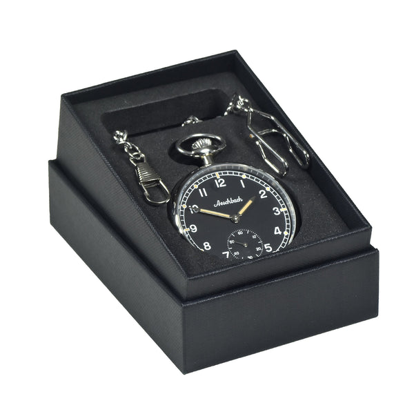 Aeschbach WW2 Pattern German Airforce (Luftwaffe) 17 Jewel Hand Wound Military Pocket Watch