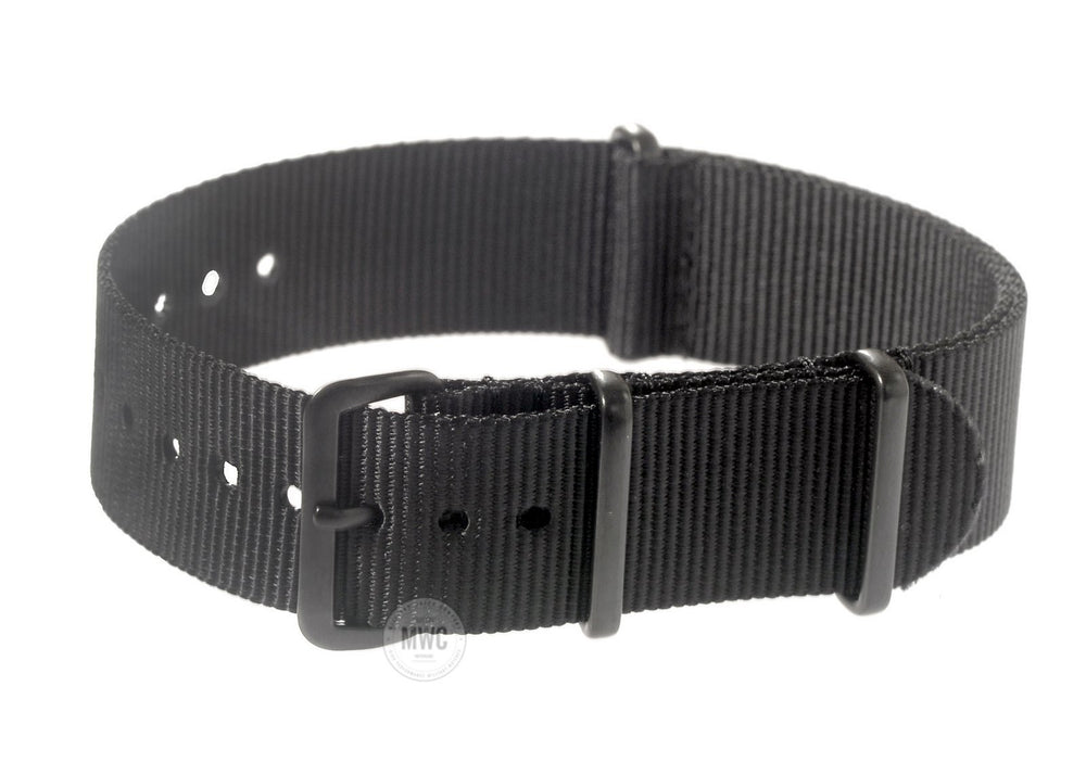 24mm Black PVD NATO Military Watch Strap
