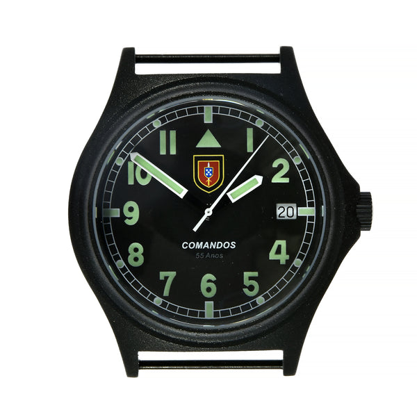 Portuguese Commandos 55th Anniversary Watch 300m / 1000ft Water resistant in PVD Steel Case with Sapphire Crystal (Dated) Brand New but Not Running Maybe Just a Battery Failure