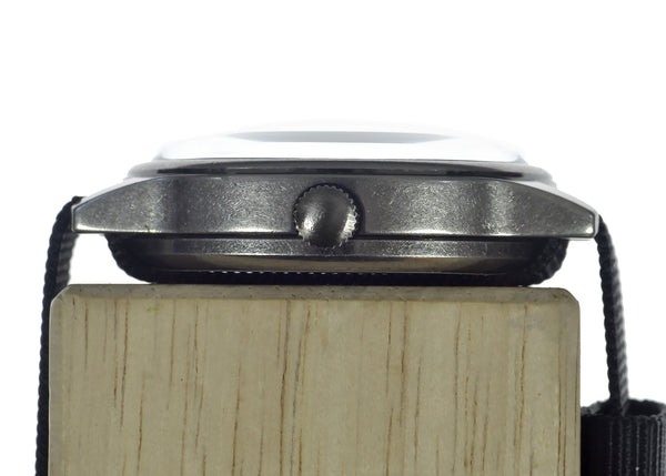 1960s Pattern Military Watch in Retro Pattern Casing on Nylon Webbing Strap - Needs a New Battery But Brand New