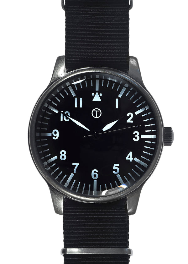 1960s Pattern Military Watch in Retro Pattern Casing on Nylon Webbing Strap - Needs a New Battery But Brand New