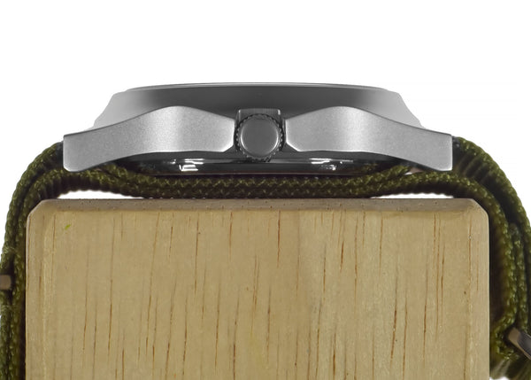 MWC G10 LM Stainless Steel Military Watch (Olive Green Strap) - Ex Display Watch from a Trade Show - Under Half Price!