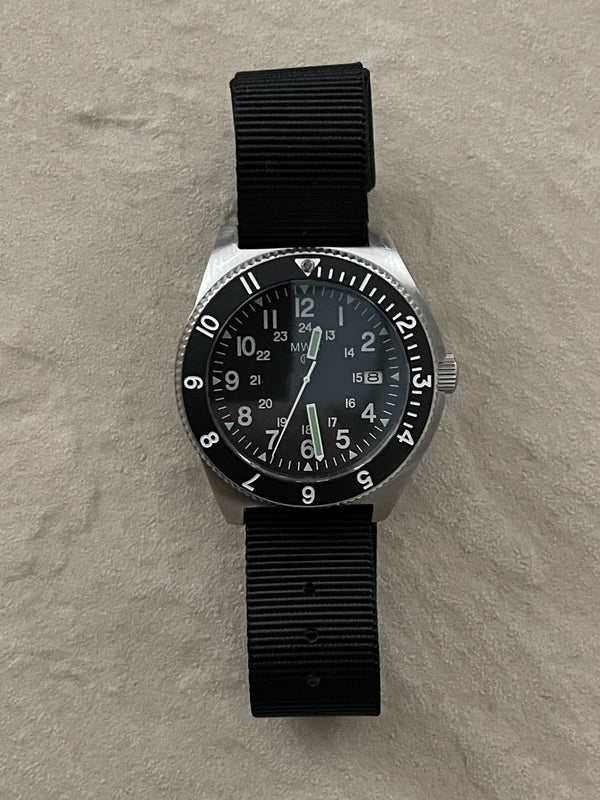 MWC 300m Water Resistant Stainless Steel Navigator Watch with Luminova (Automatic) - Missing PIP on Bezel