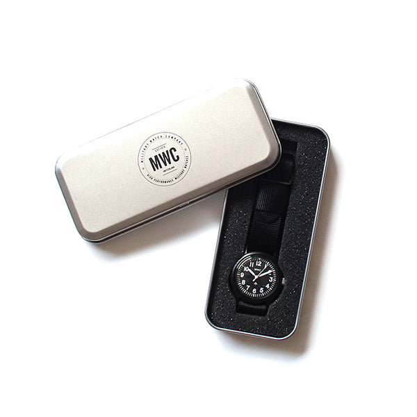 MWC Classic 1960s/70s Matt Black European Pattern Military Watch Webbing Strap