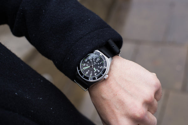 MWC 300m Water Resistant Stainless Steel Navigator Watch with Luminova (Automatic) - Ex Display Watch Reduced by 50%