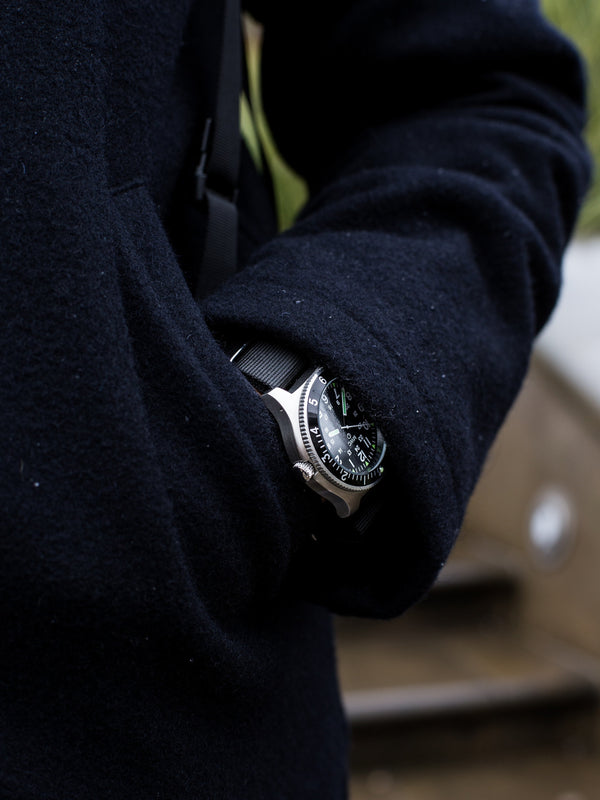 MWC 300m Water Resistant Stainless Steel Navigator Watch with Luminova (Automatic) - Ex Display Watch Reduced by 50%