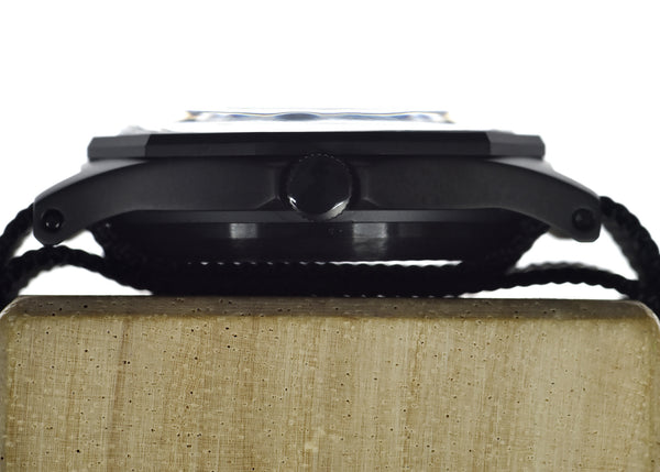 MWC G10 - Remake of the 1982 to 1999 Series Watch in Black PVD Steel with Plexilass Crystal and Battery Hatch