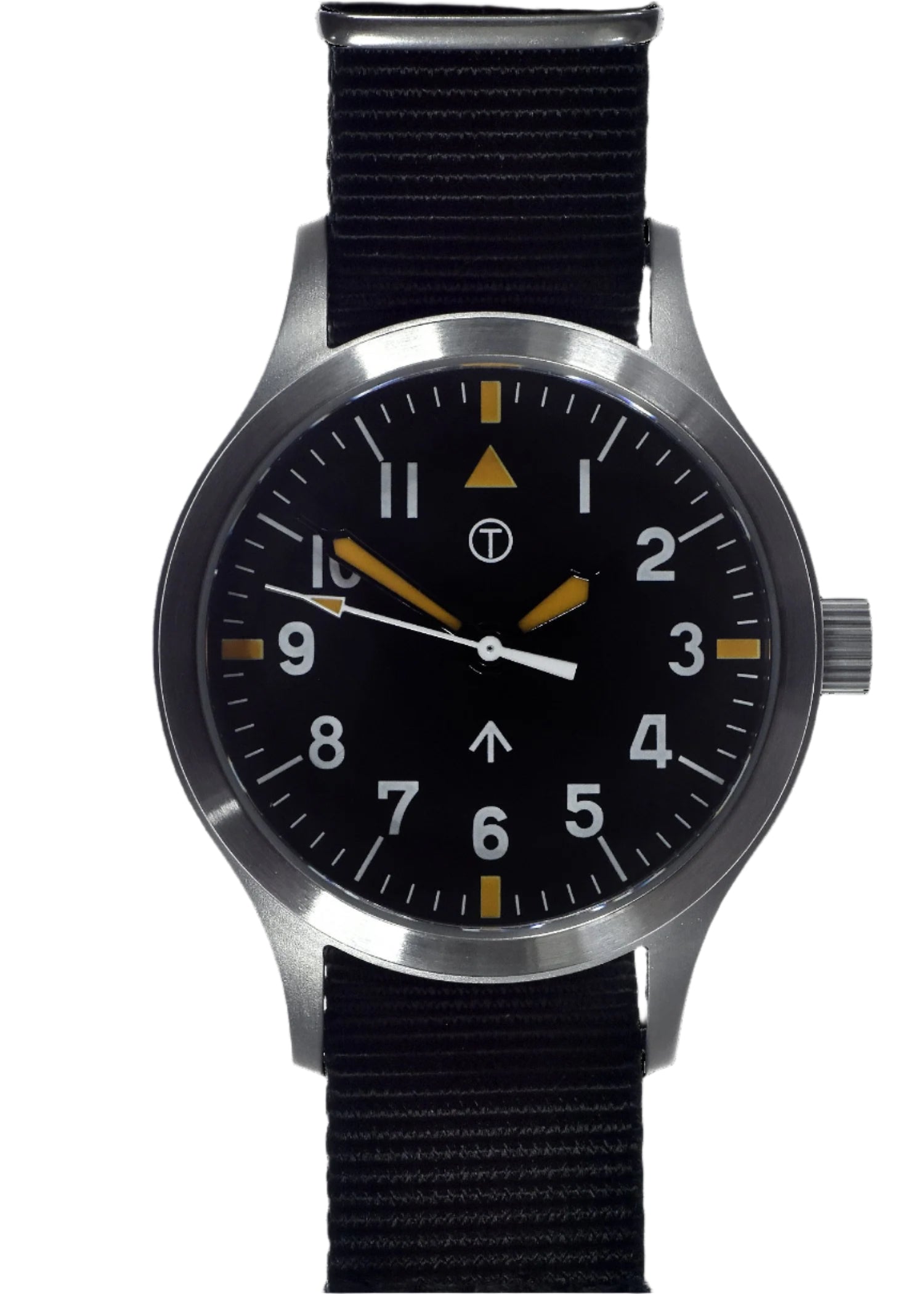 MWC Mk III Stainless Steel 1950's Pattern 100m Water Resistant Automatic Military Watch with Retro Dial and Sapphire Crystal - Ex Display Watch from the 2025 IWA Show - Reduced to Half Price!