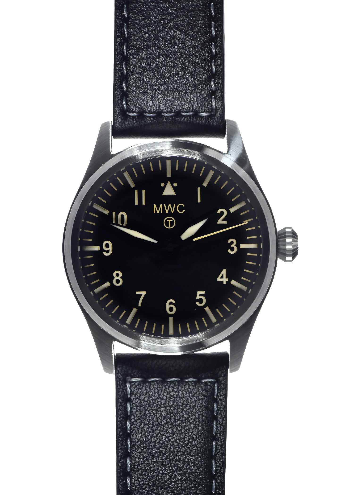 MWC Classic 40mm Stainless Steel Aviator Watch with Hybrid Movement and 100m Water Resistance