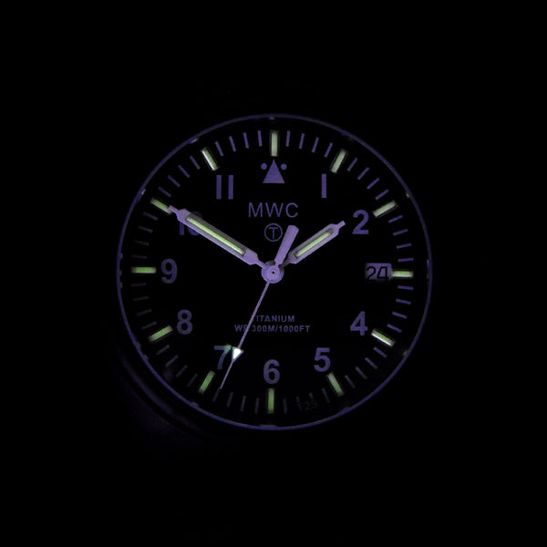 Black PVD Titanium G10 Military Watch with 300m Water Resistance, Sapphire Crystal, 10 Year Battery Life and GTLS Tritium Illumination - Ex Display Watch from the 2025 Shot Show - Reduced to Half Price to Clear - Location UK