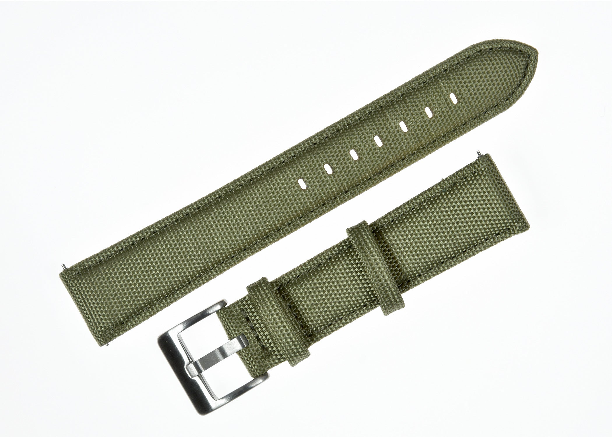22mm Olive Green Sailcloth CORDURA® Watchstrap