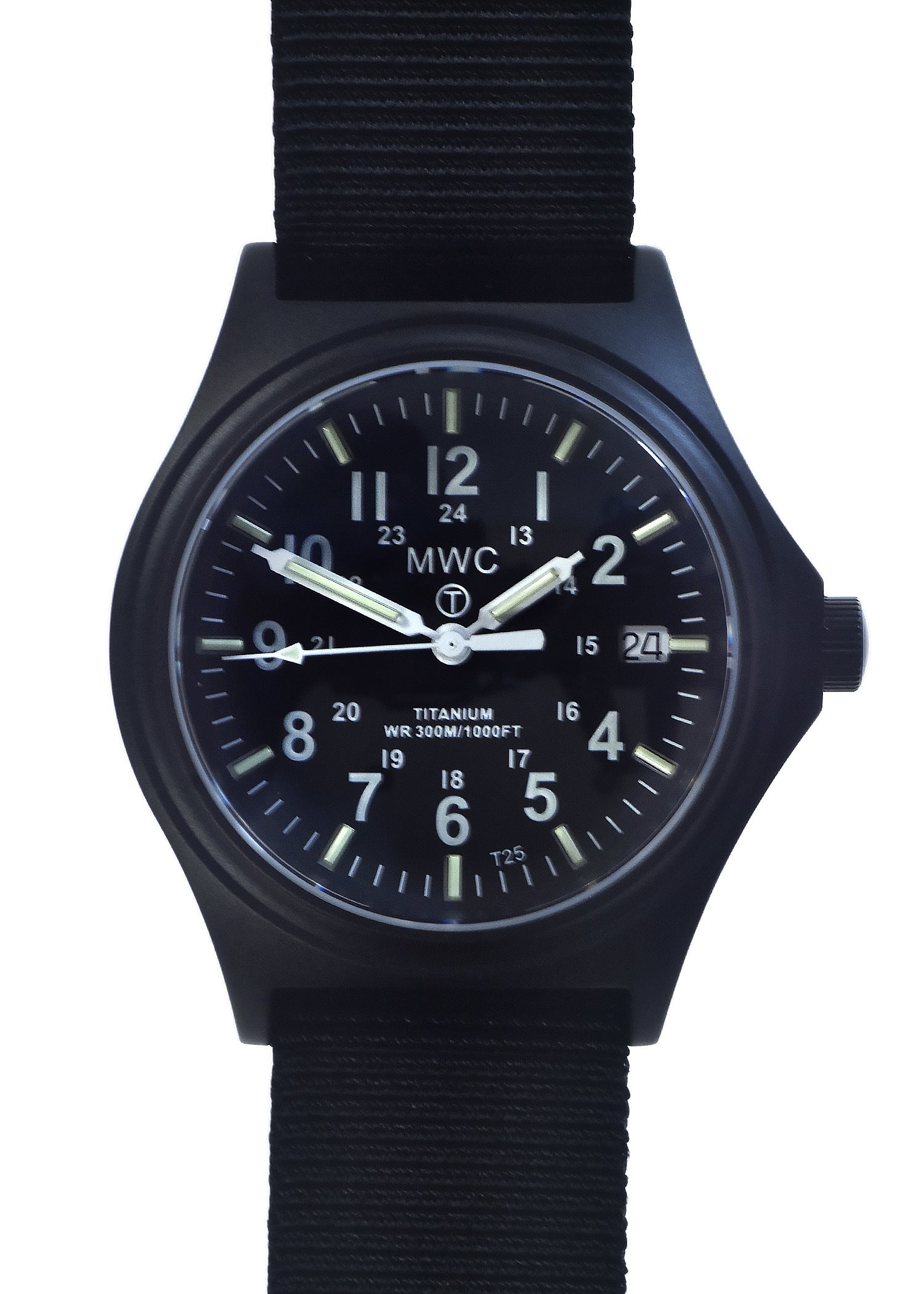 Titanium G10 Military Watch with 300m Water Resistance, Sapphire Crystal, 10 Year Battery Life and GTLS Tritium Illumination - Looks New But Not Running - Ex Display Watch from the 2025 Shot Show in Las Vegas Half Price to Clear - Location UK