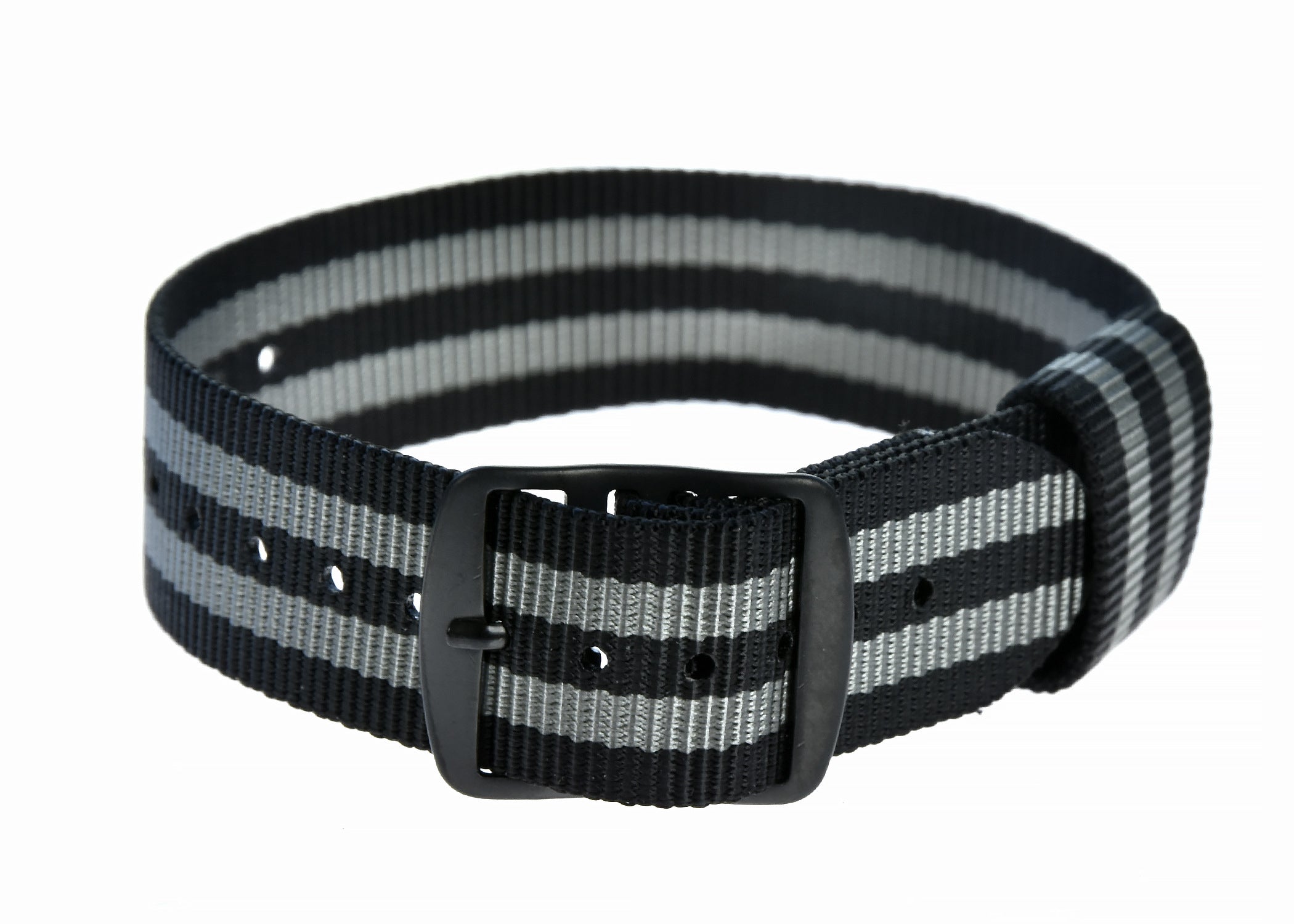 20mm US “James Bond” Pattern Military Watch Strap with Black PVD Buckles