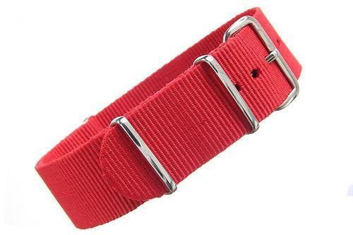 20mm Red NATO Military Watch Strap