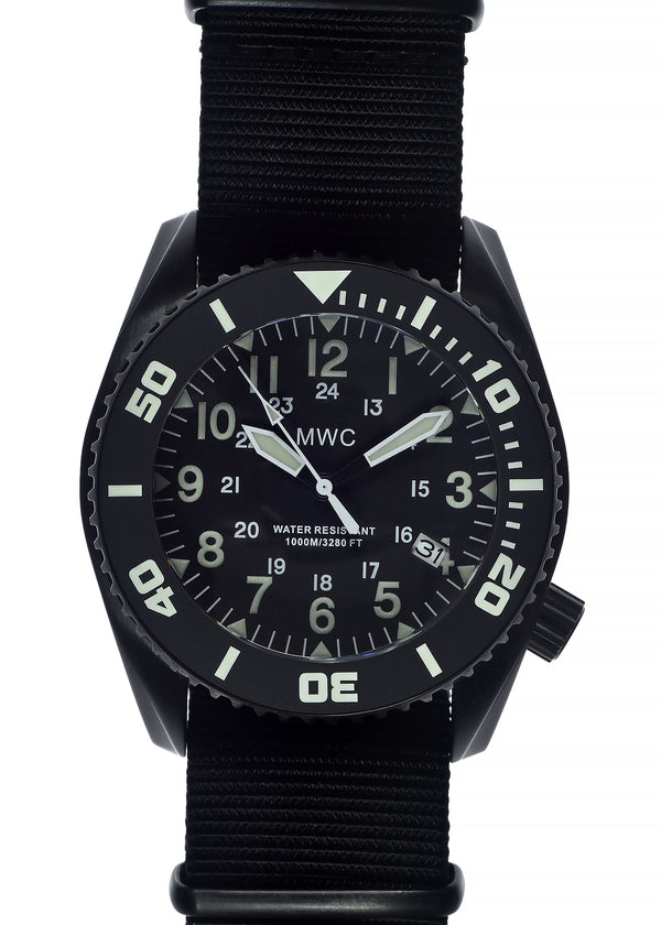 MWC "Depthmaster" 100atm / 3,280ft / 1000m Water Resistant Military Divers Watch in PVD Stainless Steel Case with Helium Valve (Automatic)