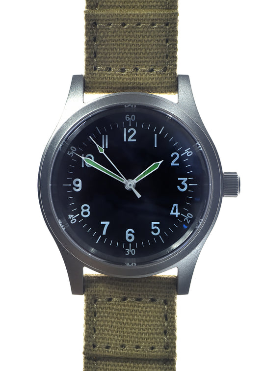 A-11 1940s WWII Pattern Military Watch With Shatter and Scratch Resistant Box Sapphire Crystal (Automatic)