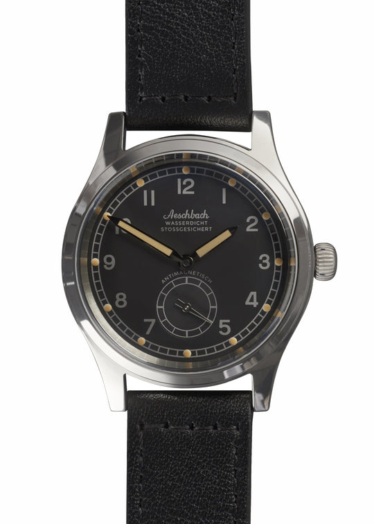 Aeschbach WW2 Pattern Germany Luftwaffe / Reichsluftfahrtministerium (RLM) Pilots Watch with 24 Jewel Swiss Sellita SW216 Hand Winding Movement and Sapphire Crystal - Ex Photographic Watch Reduced